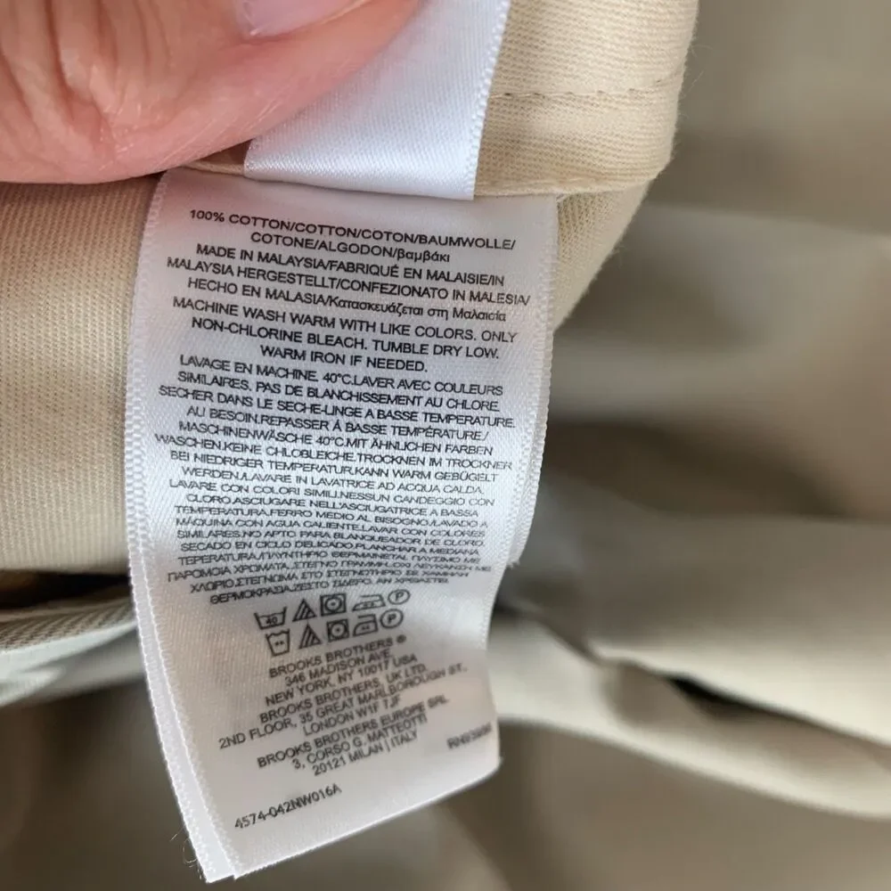 Brooks Brothers Mens Advantage Chino Elliot Preppy Office Khaki Pants 38x32